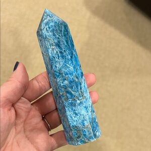 Blue Apatite Crystal Tower